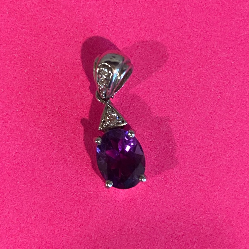 Elegant Blue Topaz 3 Earrings 2 Pendants and 1 Amethyst Pendant Gemstone Jewelry - Picture 7 of 14